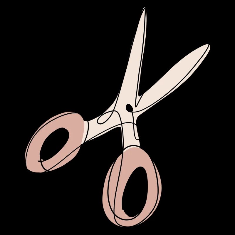 Ligne de coupe de ciseaux