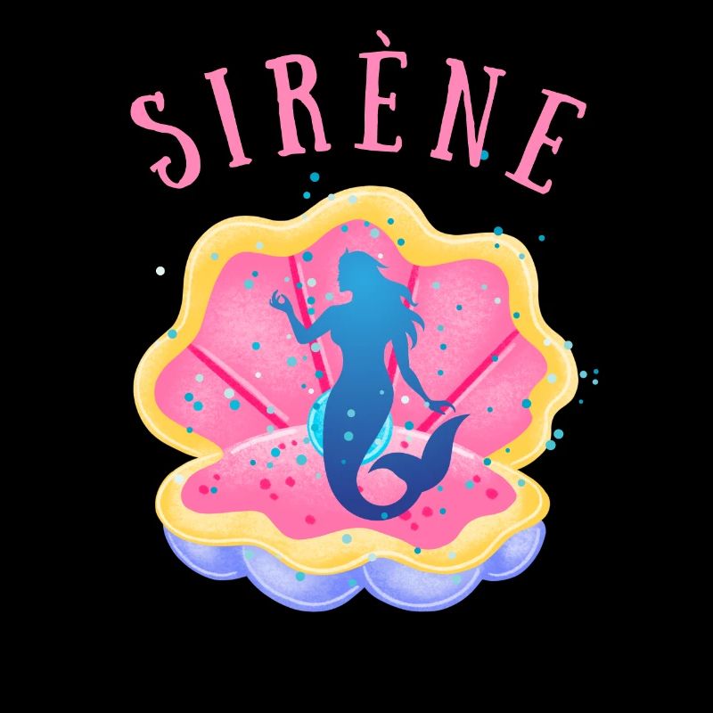sirène coquillage perle