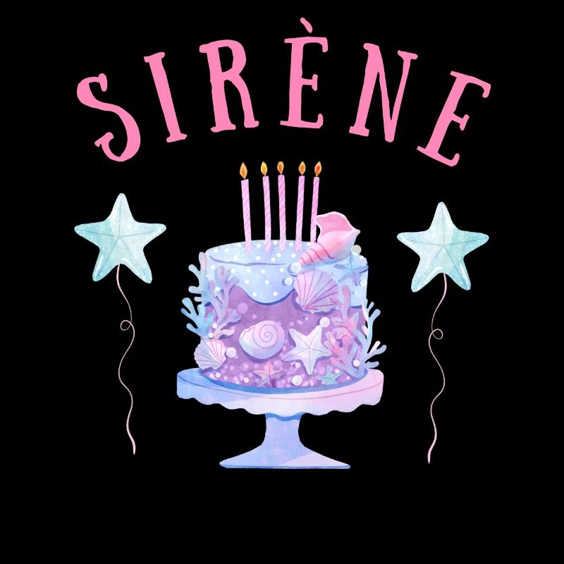 sirène anniversaire gâteau