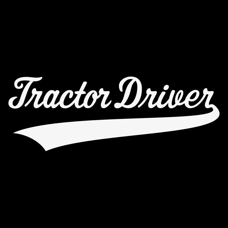 Tractor Driver – Lettering (Farmer / White)