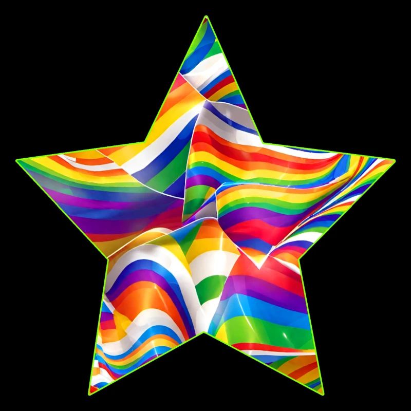 Étoile des couleurs de l’arc-en-ciel