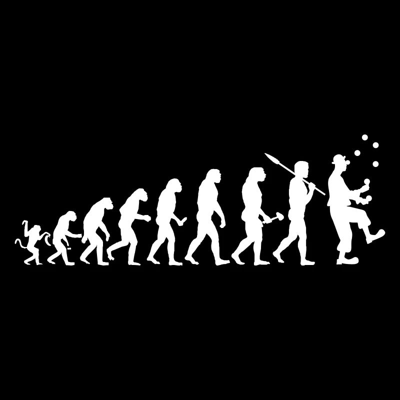 Evolution vom Mensch zum Clown