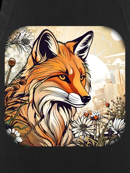 Fox with flowers