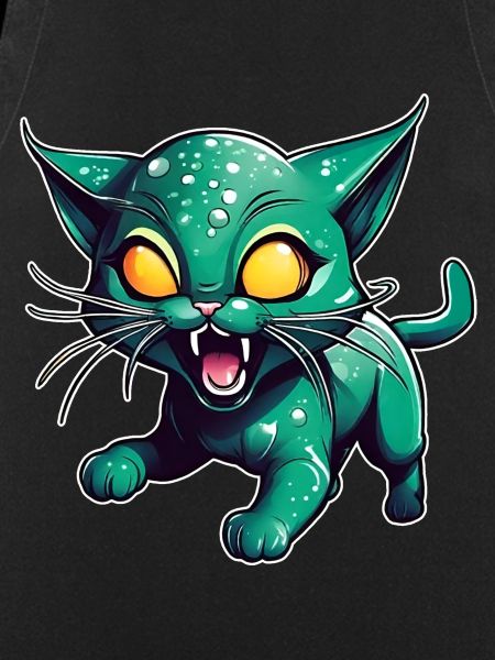 Chat extraterrestre vert