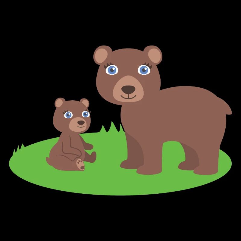 Mère ours avec l’enfant ours