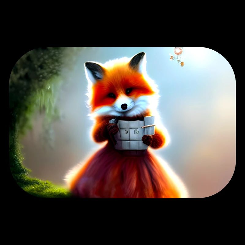 Fuchs im Kleid Füchsin