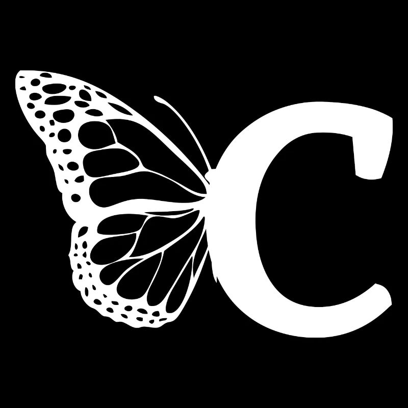 lettre c papillon