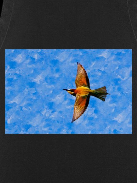 Bee-eaters in flight
