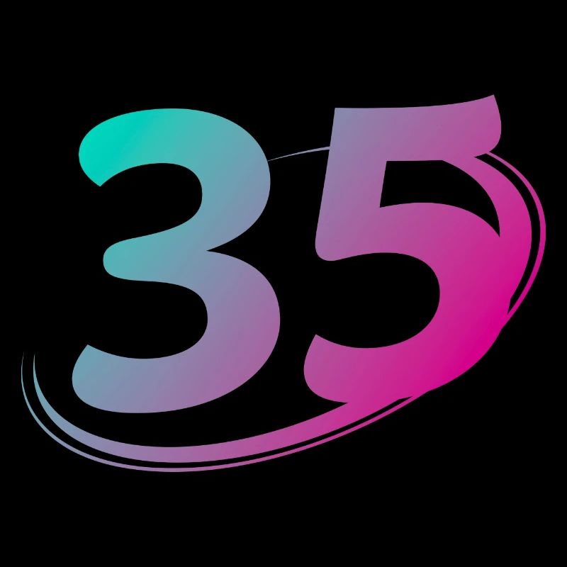 Numéro 35 multicolore