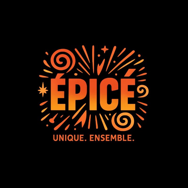 Einzigartiges Spicy Logo Set