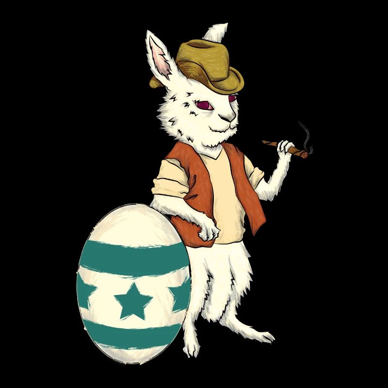 Smoking bunny, easter gift easter bunny easter egg