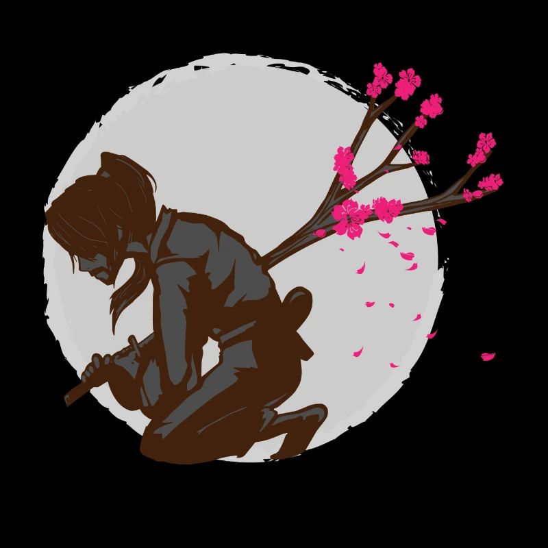 Samurai Robe Seppuku Harakiri Dolch Cherry Blossom