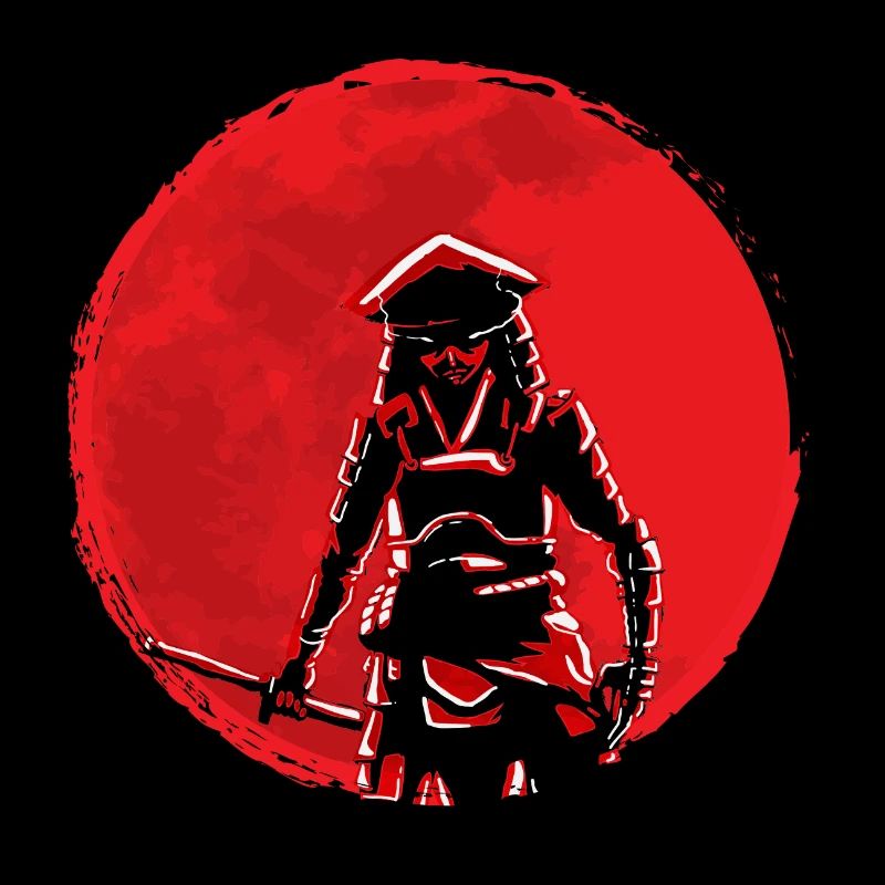 Samurai blood moon armor sword warrior fight
