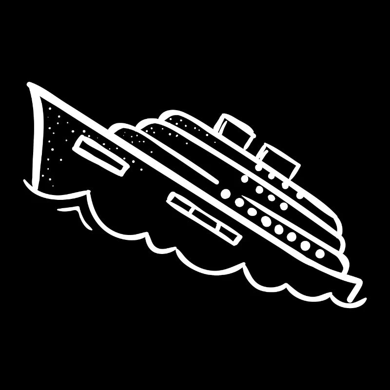 Falling cruise ship