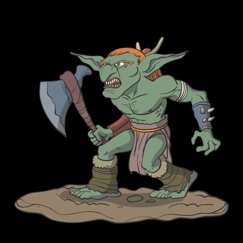 Tabletop Rollenspiel Figur Goblin mit Axt