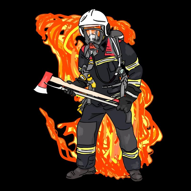 Un pompier en feu
