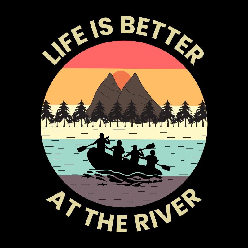 Vintage Retro Rafting Rafter River Paddle Geschenk