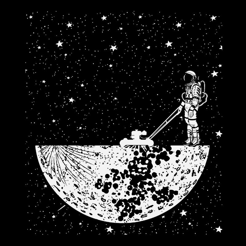 Rasen mähen Astronaut