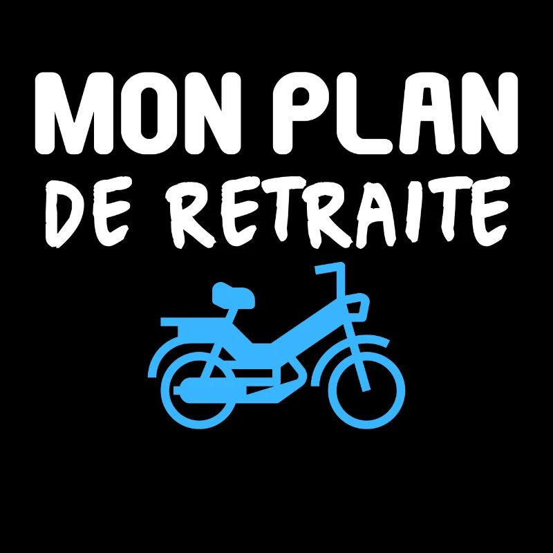 Mon plan de retraite. mobylette bleue