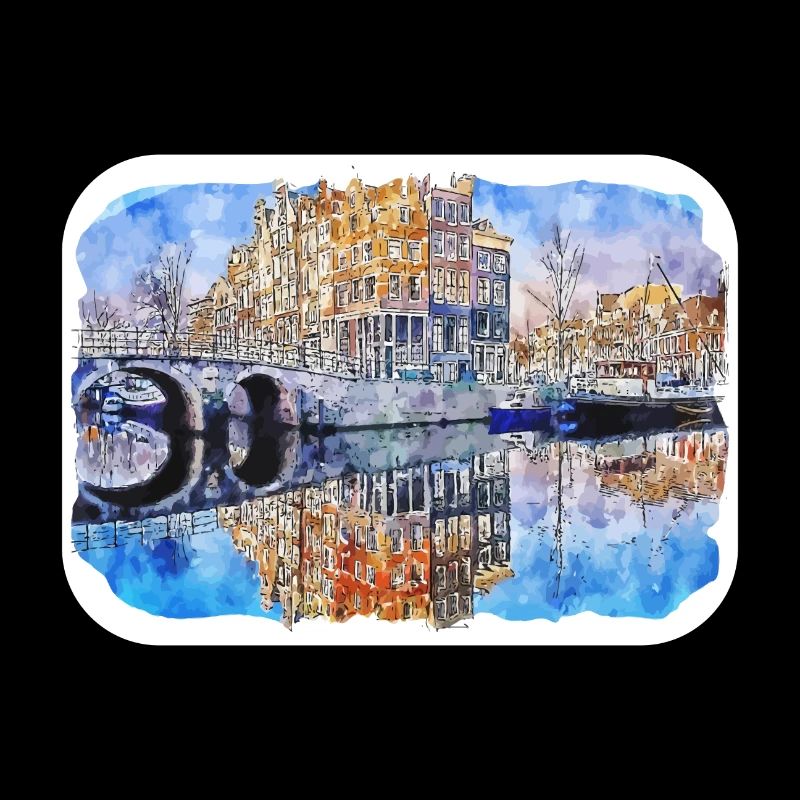 Amsterdam Pays-Bas Aquarelle Esquisse Dessinée Douleur