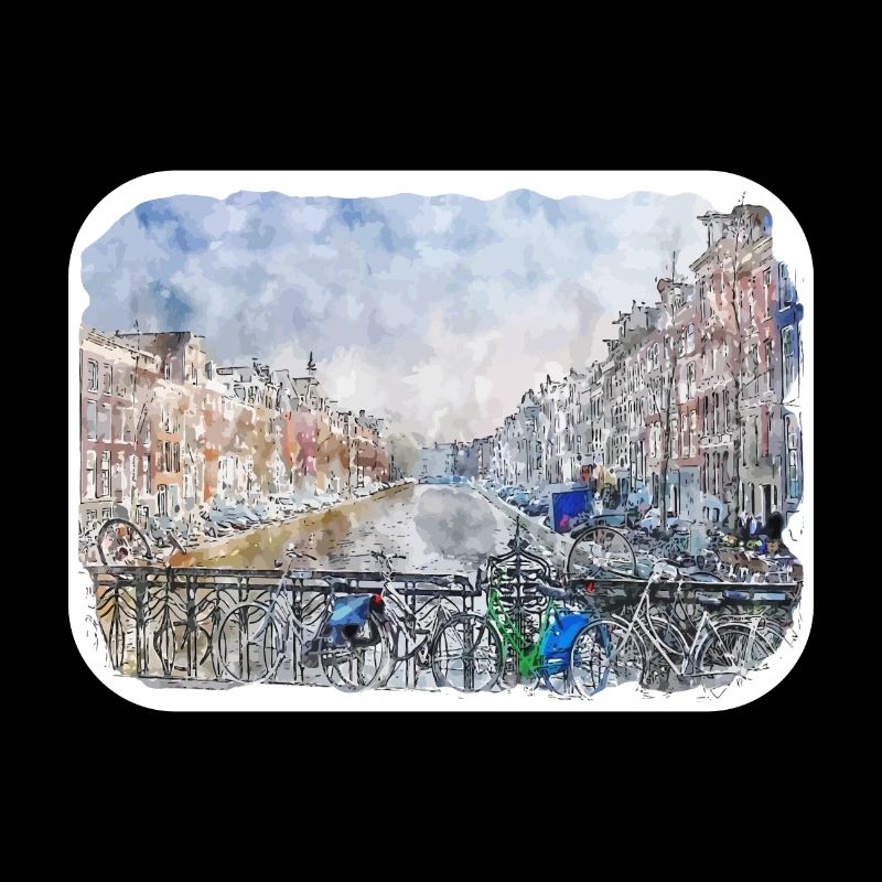 Amsterdam Pays-Bas Aquarelle Esquisse Dessinée Douleur