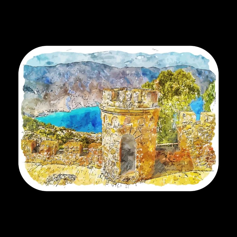 Carthagène Colombie Aquarelle Esquisse Dessinée Illustr