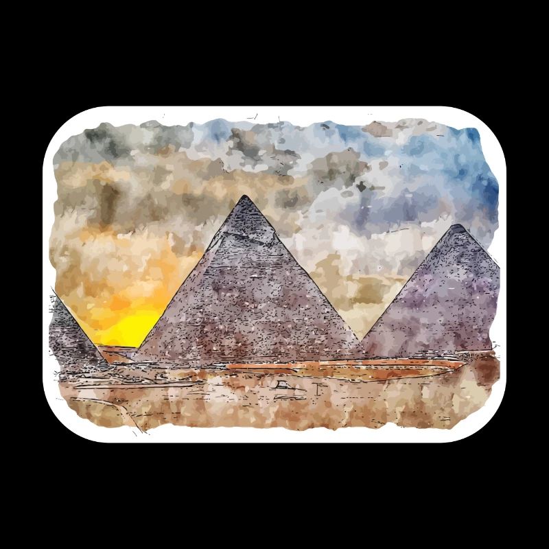 Le Caire Egypte Aquarelle Esquisse Dessinée Illustration