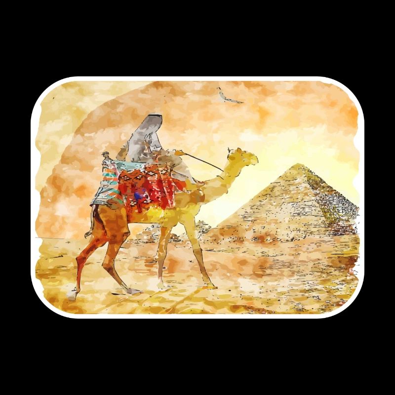 Le Caire Egypte Aquarelle Esquisse Dessinée Illustration