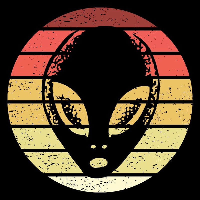 Alien Retro Style Vintage