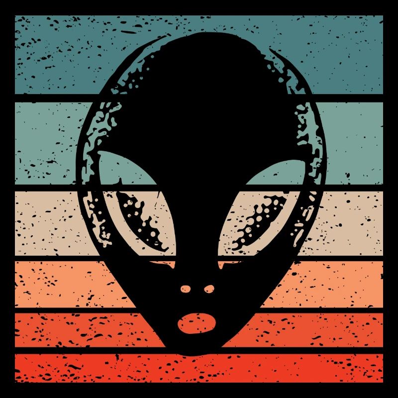 Alien Retro Style Vintage