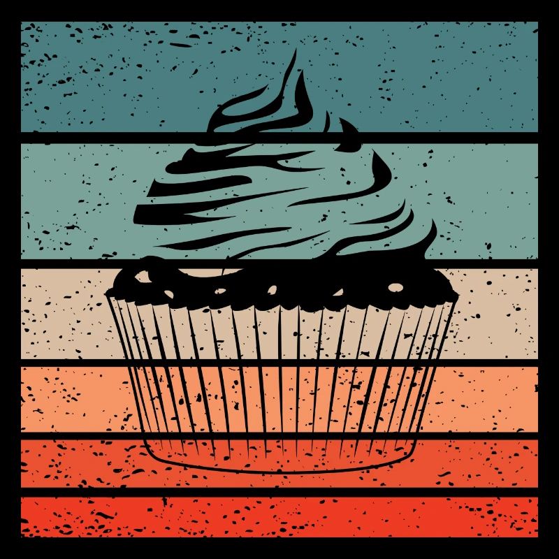 Cupcake Retro Style Vintage