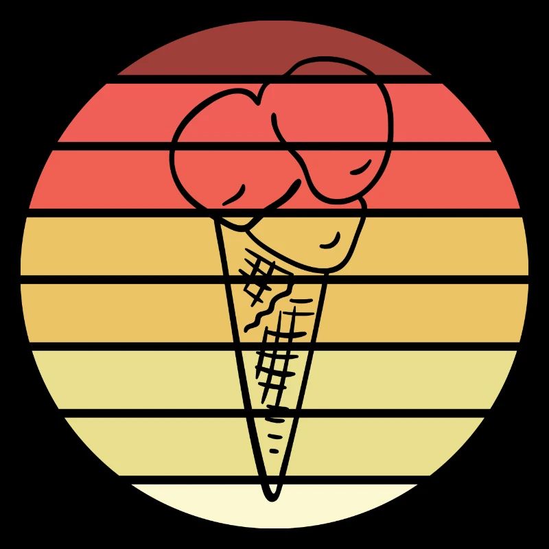 Cornet de crème glacée Retro Style Vintage