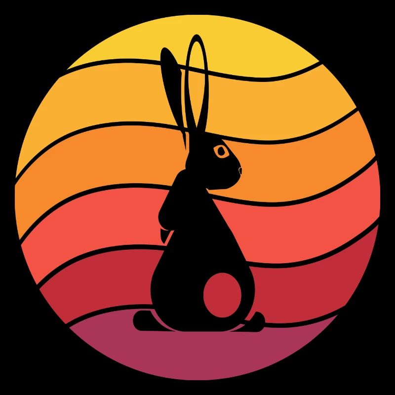 Rabbit Retro Style Vintage