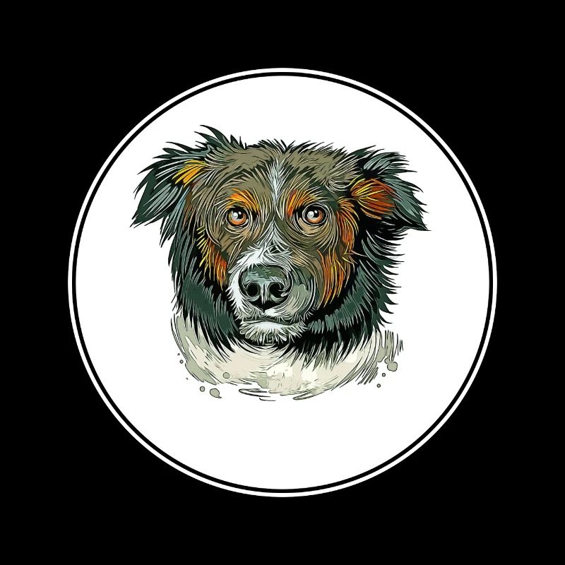 Englisch Schäferhund Aquarell Illustration