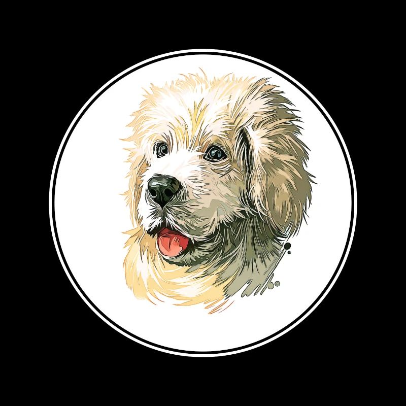 Polnischer Schäferhund Hund Aquarell Illustration