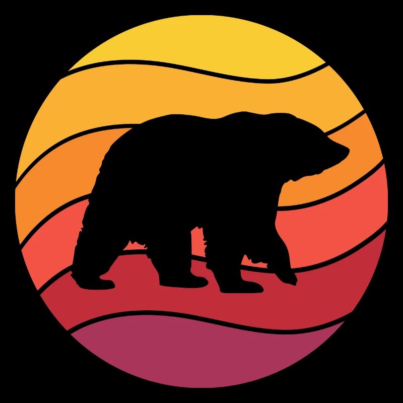 Bear Retro Style Vintage