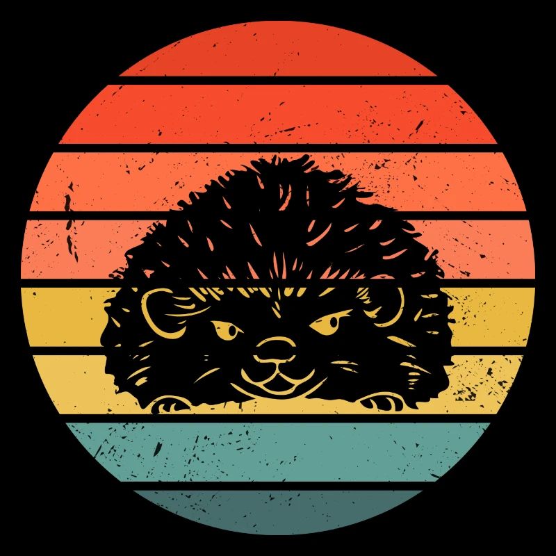Hedgie Retro Sunset Hedgehog