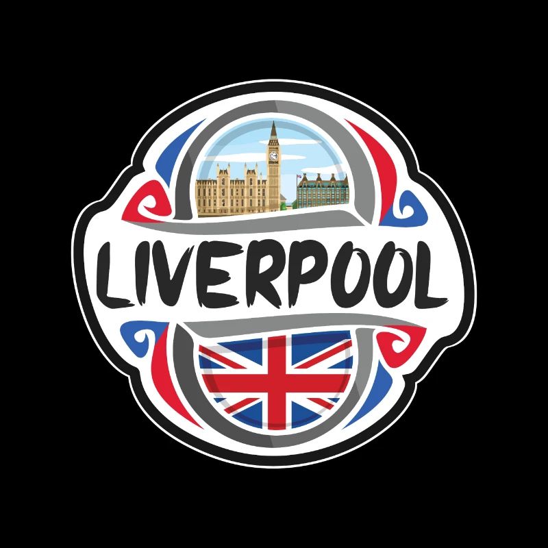 Liverpool Royaume-Uni Royaume-Uni Drapeau Voyage Souvenir B