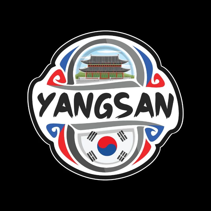 Yangsan corée du sud drapeau voyage souvenir insigne sta