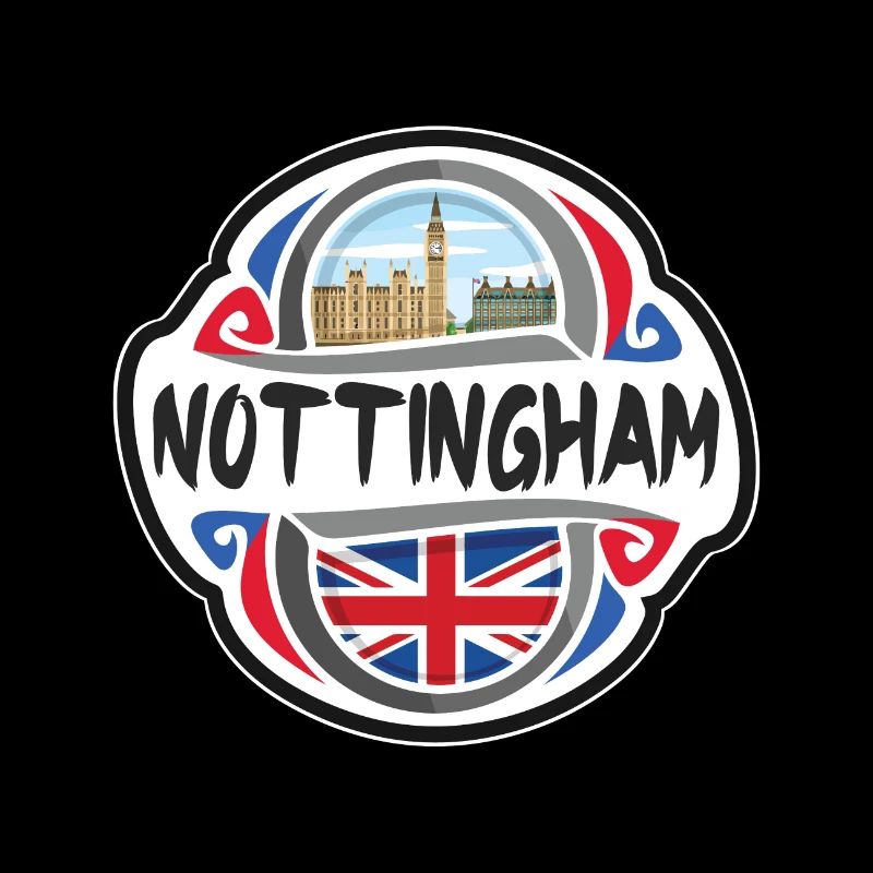 Nottingham Royaume-Uni Drapeau Du Royaume-Uni Souvenir de voyage