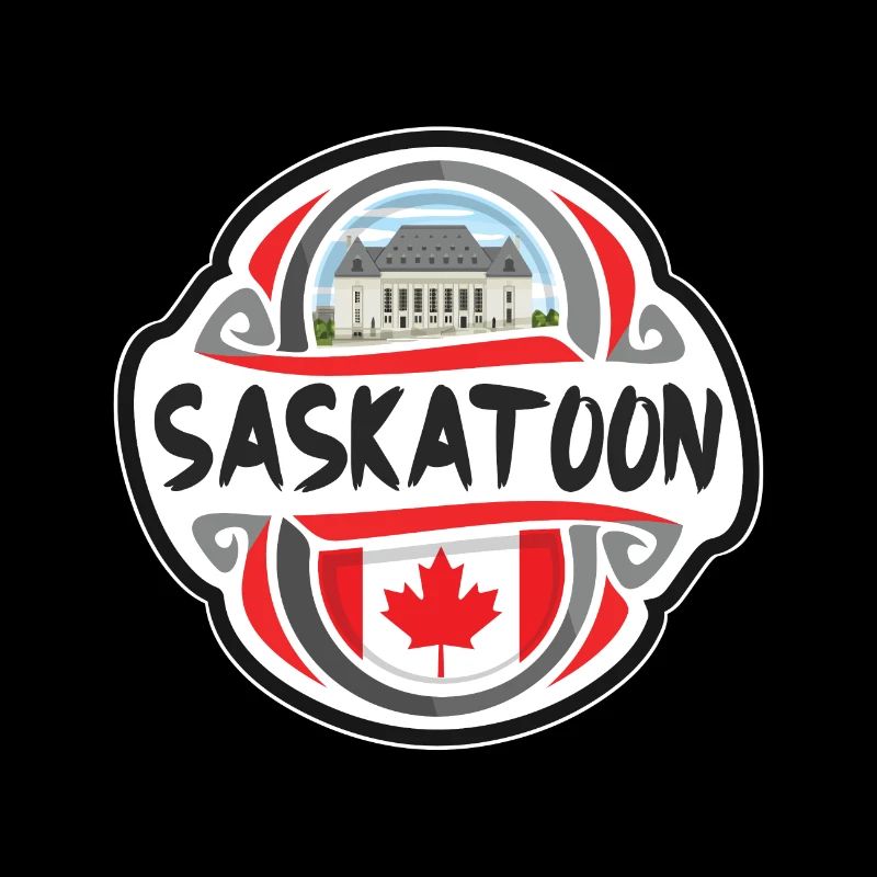 Saskatoon Kanada Flagge Abzeichen Reise Souvenir Stempel