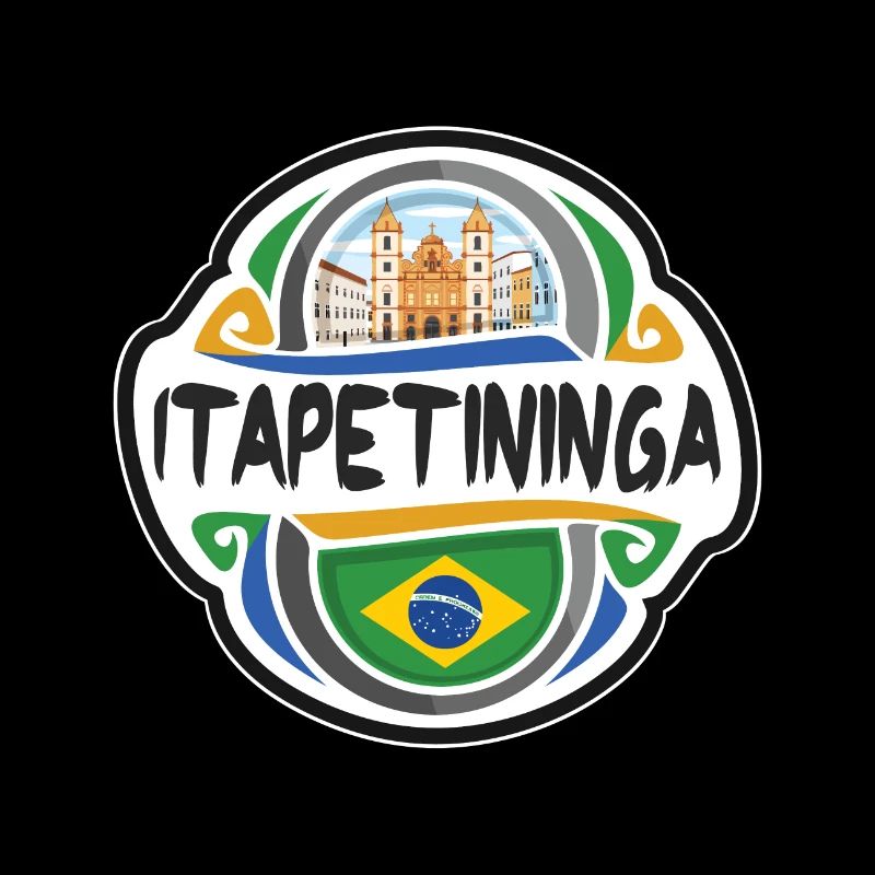 Itapetininga Brésil Drapeau Voyage Souvenir Badge Sta