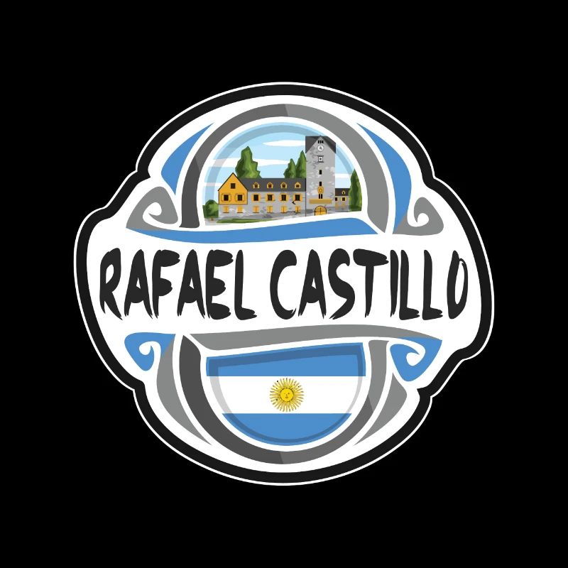 Rafael Castillo Argentine Drapeau Souvenir de Voyage Bad