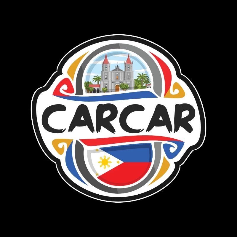 Carcar Philippines drapeau voyage souvenir badge Stam