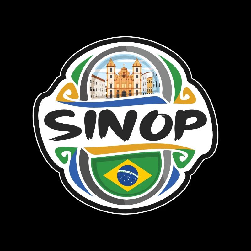 Sinop Brésil Drapeau Badge Voyage Souvenir Timbre