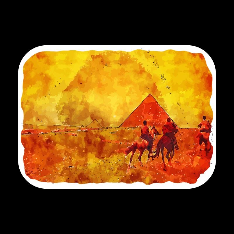 Le Caire Egypte Aquarelle Esquisse Dessinée Illustration