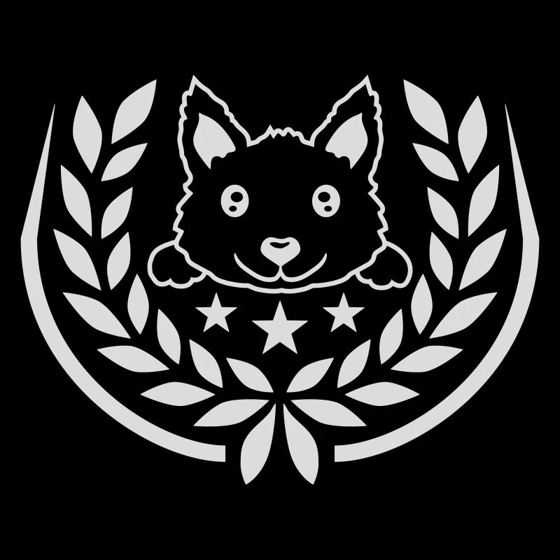 Sterne Lorbeerkranz Hund Design