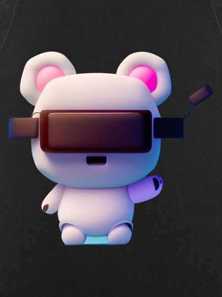 Bär mit Virtual Reality Headset