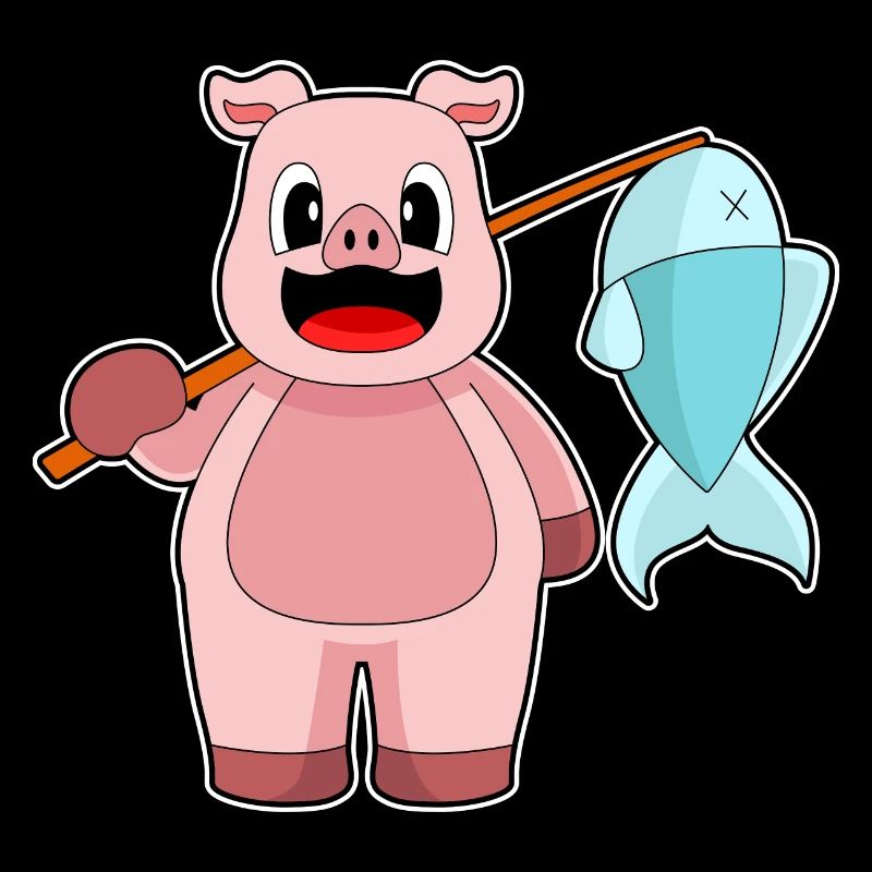 Pêche à la pêche au cochon