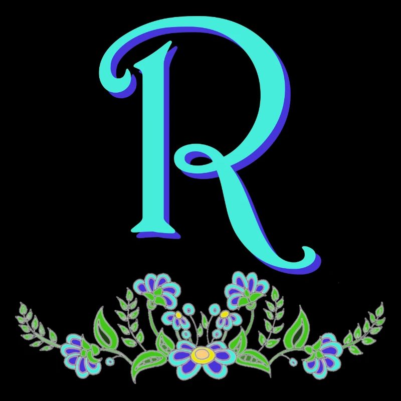 fleur bleu r